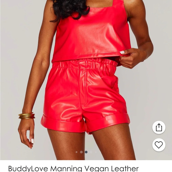 Red faux leather set buddy love - Picture 6 of 7